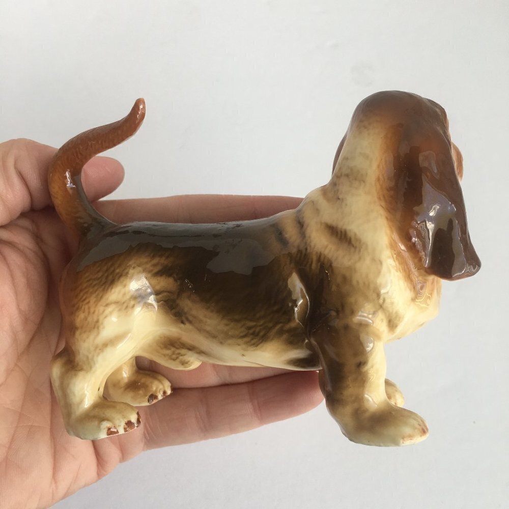 Vintage Dog Figurine Statue‎ - 1950 Basset Hound - Picture 3 of 8
